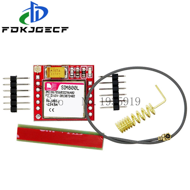 Mini nhỏ nhất SIM800L GPRS mô-đun GSM MicroSIM Card core không dây Board Quad-band TTL cổng nối tiếp với Antenna mạch tích hợp