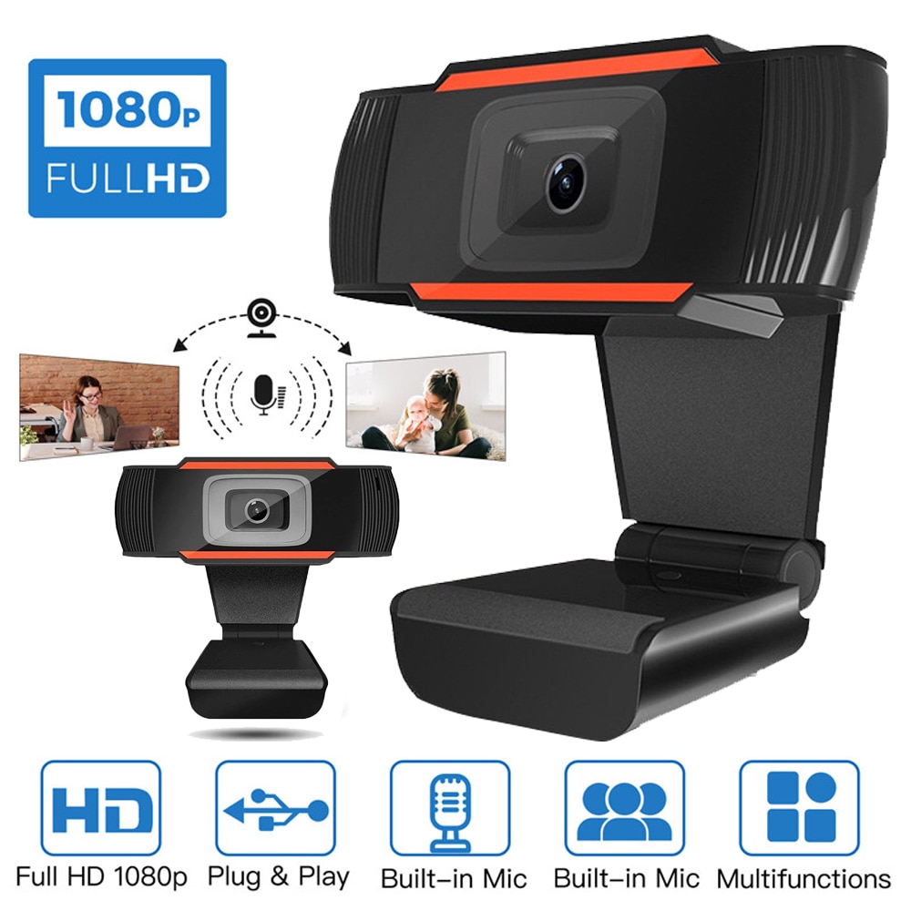 Webcam Mini 1080P 60fps Full HD USB Camera web với Microphone cho máy tính để bàn máy tính để bàn Gamer webcast cuộc gọi video hội nghị workxdhgmy