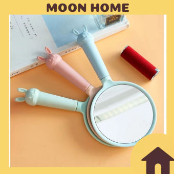 Gương trang điểm cầm tay tròn tay cầm hoạt hình xinh xắn