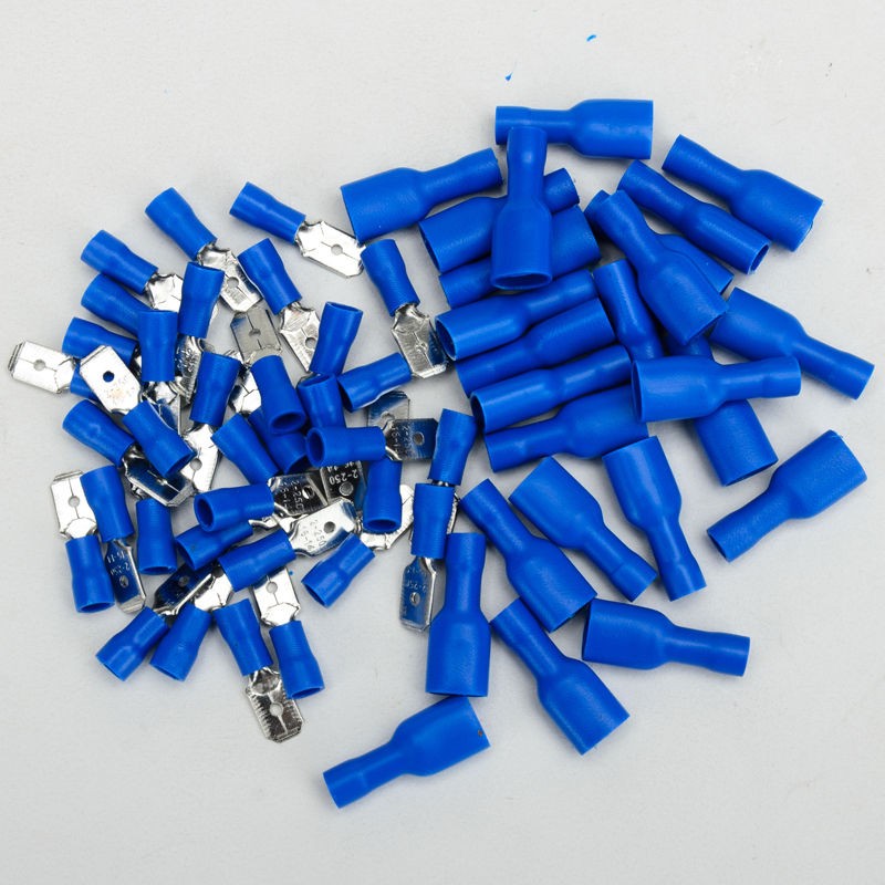 【Charmauto】 thuổng 100 cái Nam & Nữ đầu dẫn uốn cách điện đầu nối dây điện PVC nóng