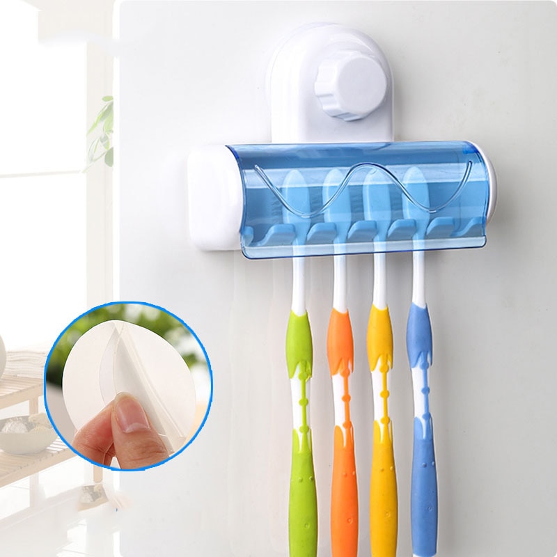 Phòng tắm essories thiết lập giá để bàn chải đánh răng Giá Treo Gắn tường bàn chải đánh răng móc giữ núm hút cao su dụng cụ phòng tắm giá để bàn chải đánh răng