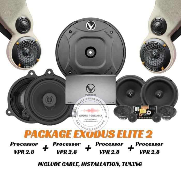 PAKET ELITE 2 AUDIO MOBIL VENOM 3 WAY SPEAKER + DSP VPR 2.8 PREMIUM SOUND-LULASHOP58 Harga 42,020,000 rupiah*Gratis Ongkir