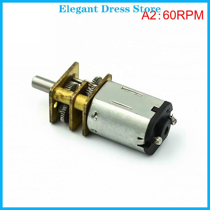 [K&P Elegant]👗👗 Micro N20 Bánh Động Cơ Tốc Độ Chậm Kim Loại Hộp Số Giảm Tốc Động Cơ Điện Tự Làm Đồ Chơi - 5