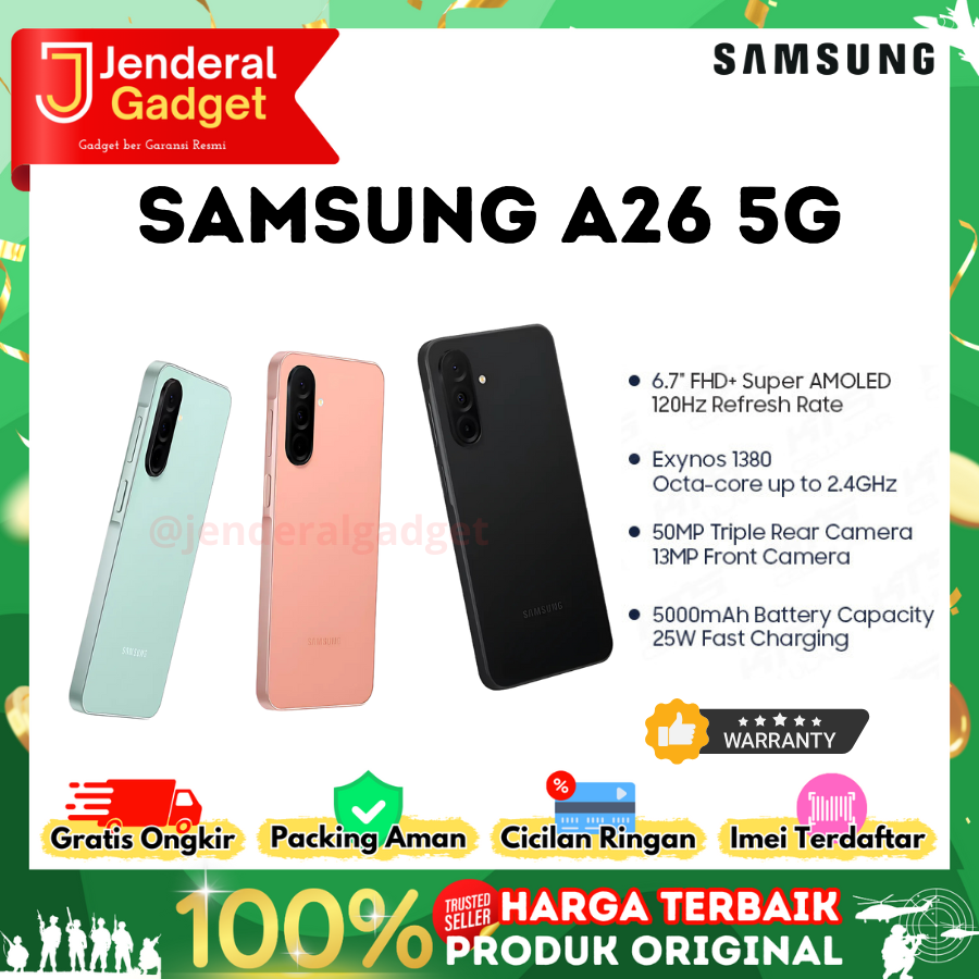 Samsung Galaxy A26 5G 8/256GB NFC Garansi Resmi Giá 3,999,000 Đồng*Miễn phí vận chuyển
