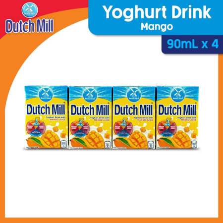 Dutch Mill Yoghurt Drink Mango Fruits Juice 90ml x 4