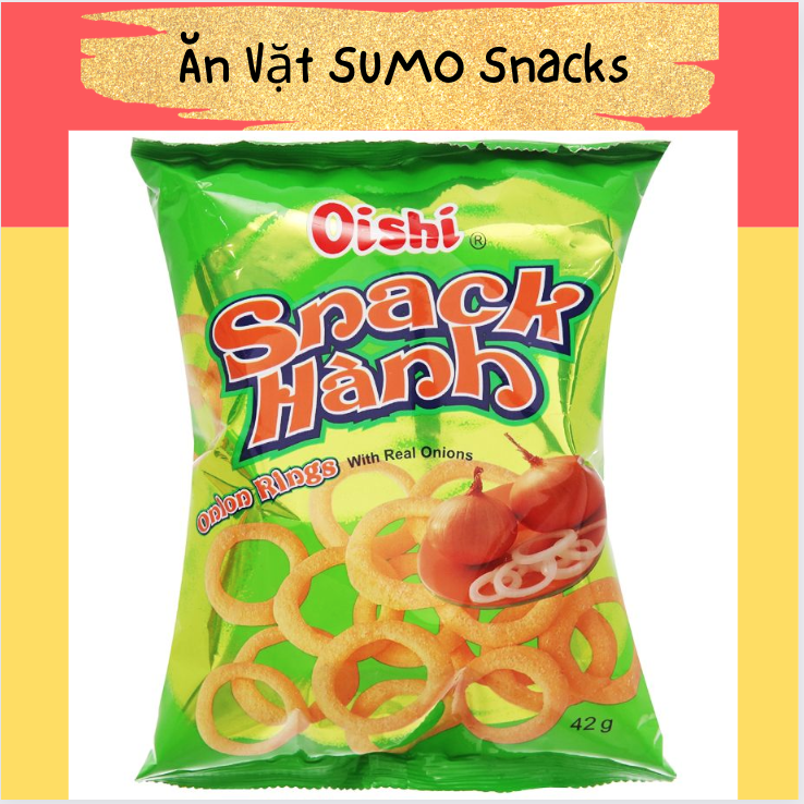 Bim Bim Snack Onion Rings Vị Hành Oishi 40g-Ăn Vặt Sumo Snack