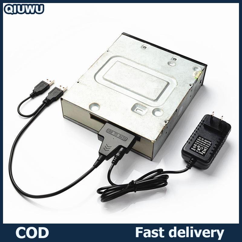 QIUWU สาย SATA สำหรับแล็ปท็อป SSD 2.5นิ้วเดสก์ท็อปฮาร์ดไดรฟ์ภายนอกฮาร์ดไดรฟ์ USB อะแดปเตอร์2.0กับพอร์ตจ่ายไฟสำหรับ OS สำหรับ windwos ราคา 86 บาท*ส่งฟรี