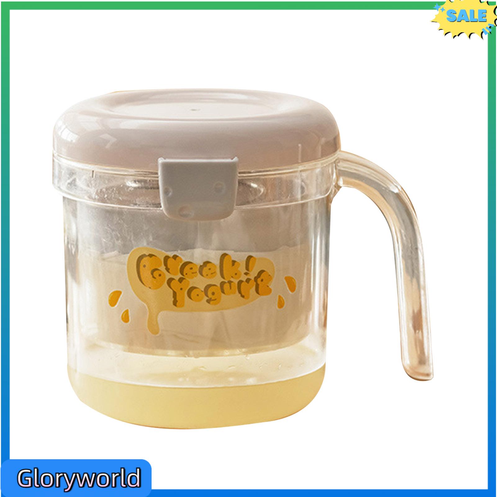 Gloryworld Whey Separator for Yogurt Multifunctional Yogurt Filter Greek Yogurt Strainer with Fine Mesh Press Lid Bpa-free Plastic Whey Separator for Homemade Cheese Soy Milk Compact Kitchen Tool – Easy Diy
