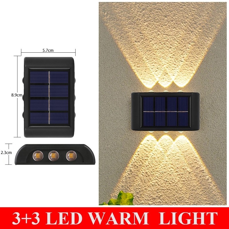 YOWXII Wall Light Solar Garden Light Outdoor Waterproof Solar Wall Light Automatic Sensor Wall Light Mini Solar LED Wall Light Outdoor Waterproof Warm Garden Decoration LED Wall Lamp Fence Lights