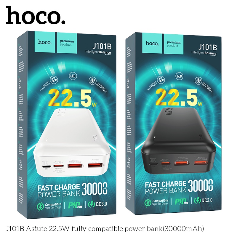 ⚡Mới⚡Pin sạc dự phòng Siêu Tốc 30000mAh J101B /J101A sạc nhanh 22.5w chính hãng Hoco output Type C BH 12 tháng 1 đổi 1 - 2