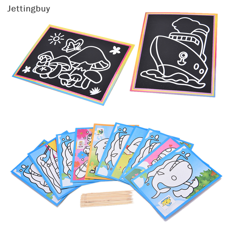 Jettingbuy Flash Sale 1 chiếc Đồ chơi giáo dục trẻ em Tranh cạo trẻ em cỡ