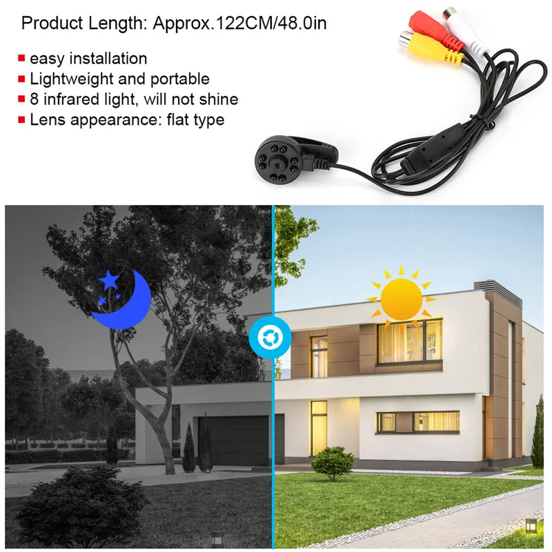 Âm thanh giám sát IR Camera Camera An Ninh IR 8 ánh sáng CCTV HD Camera âm thanh và video giám sát video giám sát