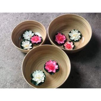 Chậu tre ngâm chân nail, chậu ngâm chân bằng tre, bát ngâm tay làm nail bằng tre