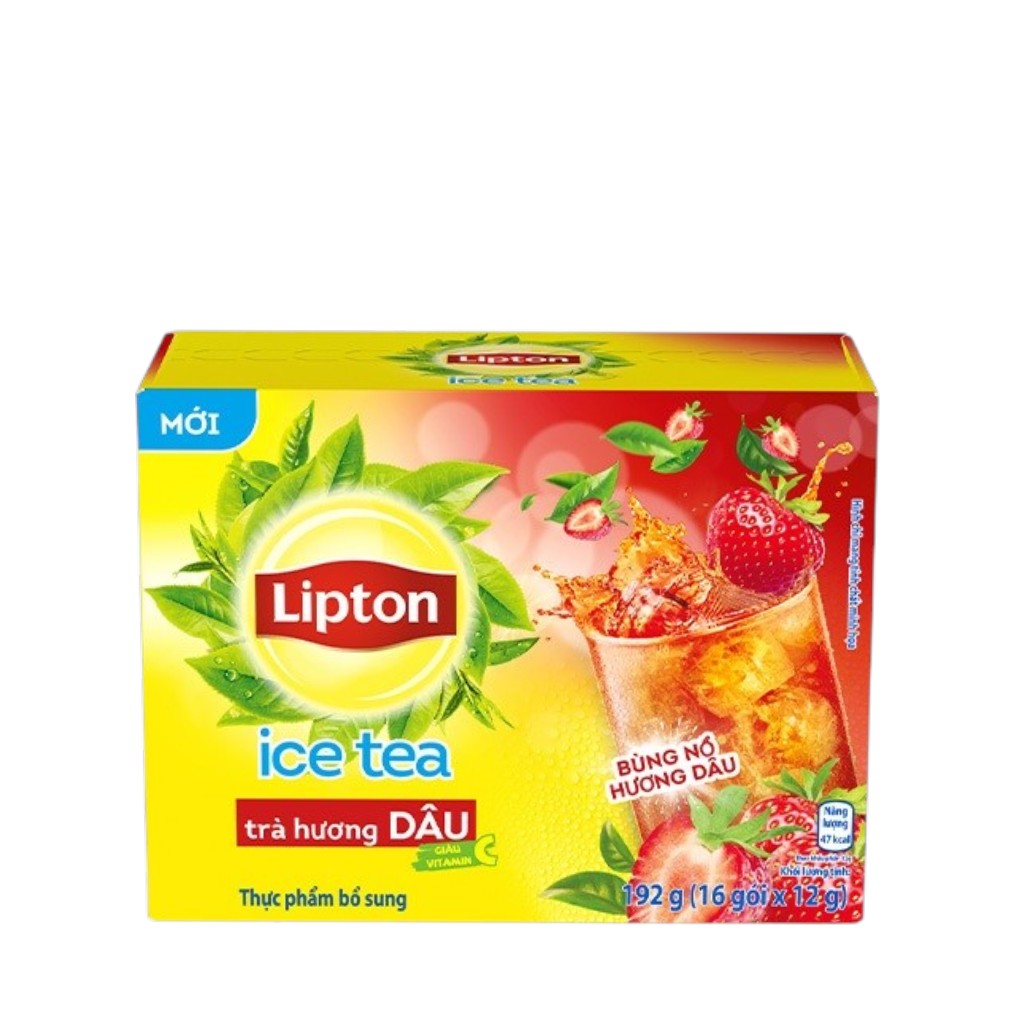 Trà Lipton hòa tan hộp (16 gói X 14g) - DÂU