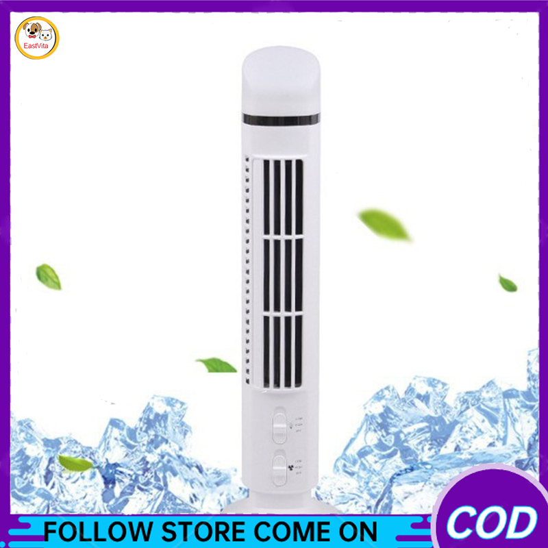 Air Conditioner Fan, Tower Fan With 2 Level Volume Control, USB Interface, 2 Speed Settings, Streamlined Tower Fan For Apartment, Dormitory, Office