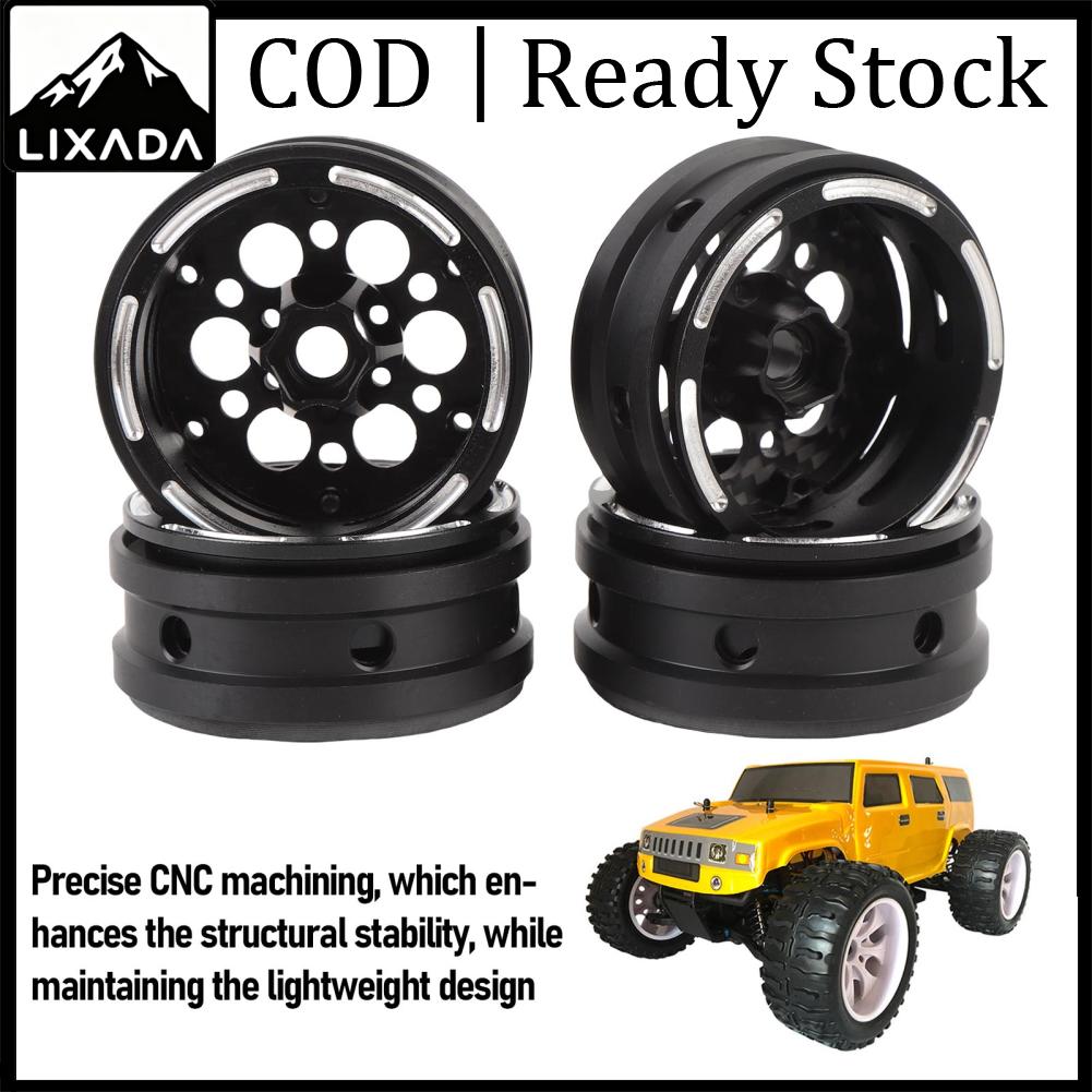 LIXADA 1/10 RC Wheel Hub Accurate Fit 4Pcs RC Wheel Hub Replacement Easy To Install Carbon Fiber Lightweight 1.9 in Replacement for SCX10 D90 for Race Game ราคา 1,963 บาท*ส่งฟรี