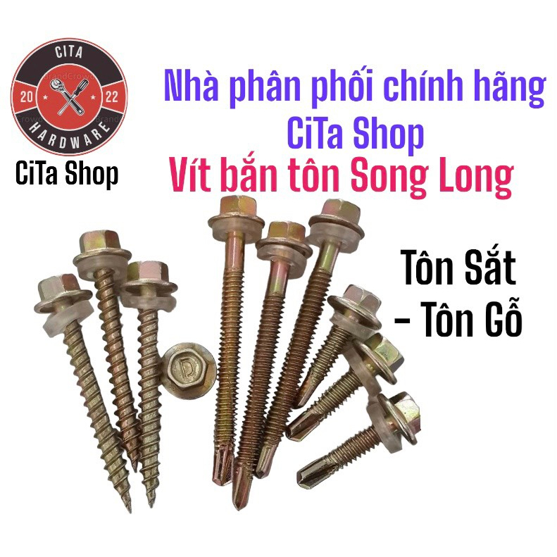 Vít bắn tôn gỗ và tôn sắt song long 2f5, 4f, 5f, 6f, 7f5, 9f