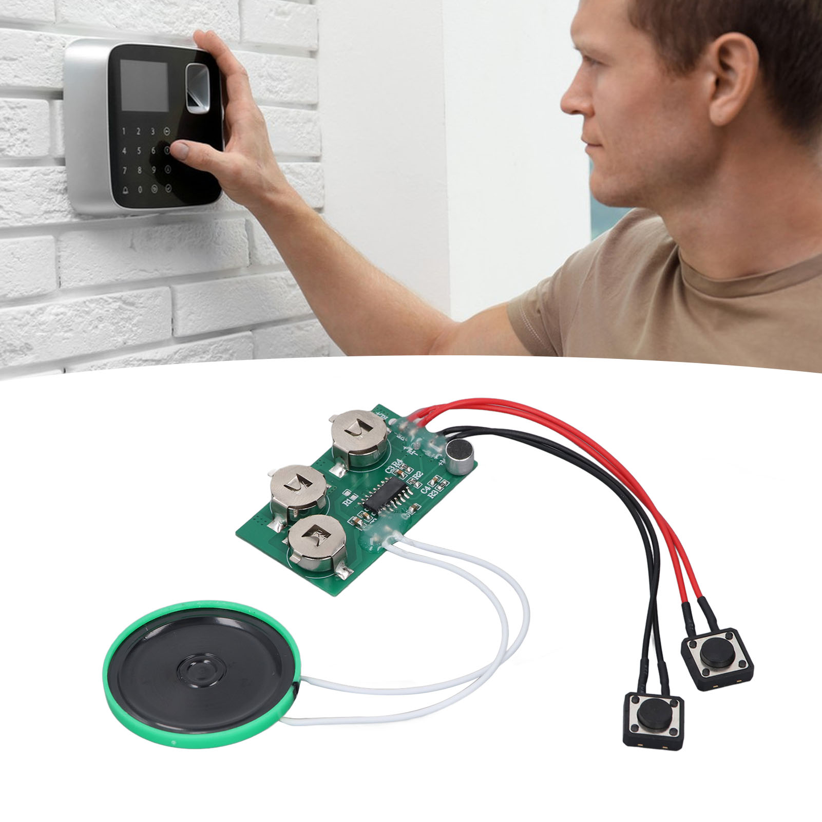 Thiệp chúc mừng mô-đun lặp đi lặp lại ghi âm mô-đun giọng nói linh hoạt cho sử dụng công nghiệp