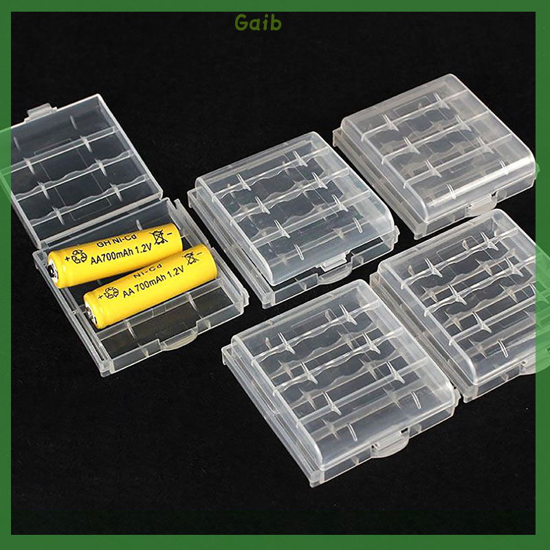 Gaib 2 4 8 khe pin AA và pin AAA hộp lưu trữ nhựa cứng trường hợp bìa chủ Vỏ bảo vệ với clip cho pin AA và pin AAA lưu trữ hộp