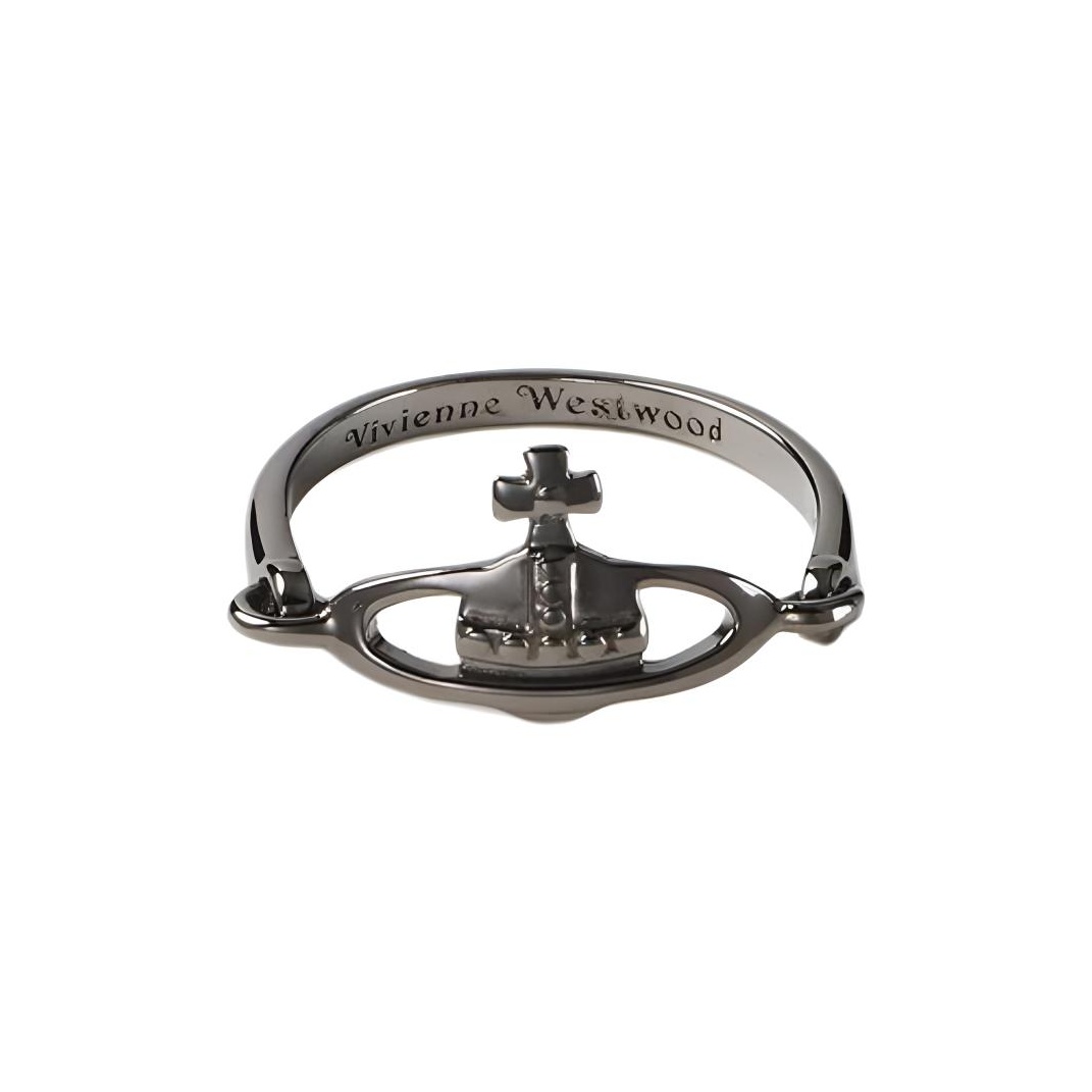 Vivienne Westwood 925 Sterling Silver Rings Women's Gunmetal Gray