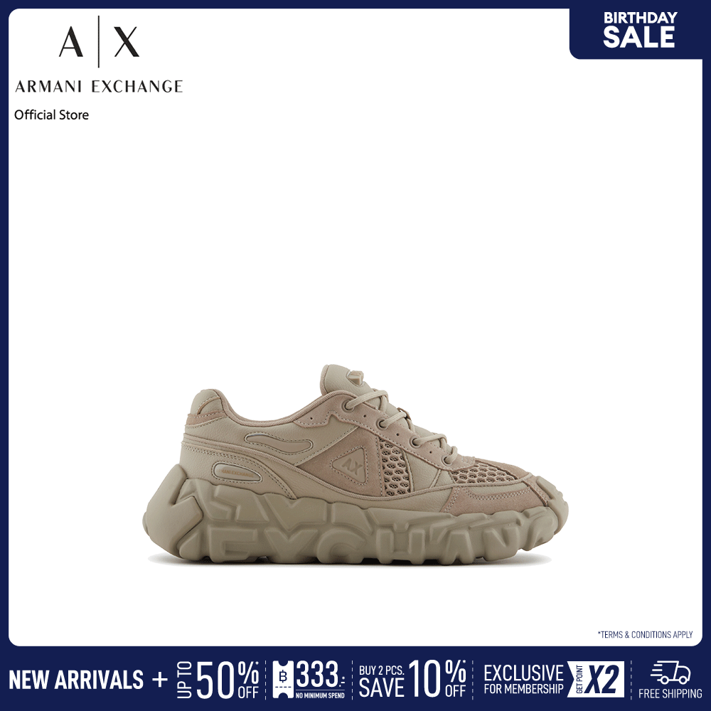 Armani Exchange Sneaker Men XUX269-XV960-01825 Brown ราคา 13,990 บาท*ส่งฟรี