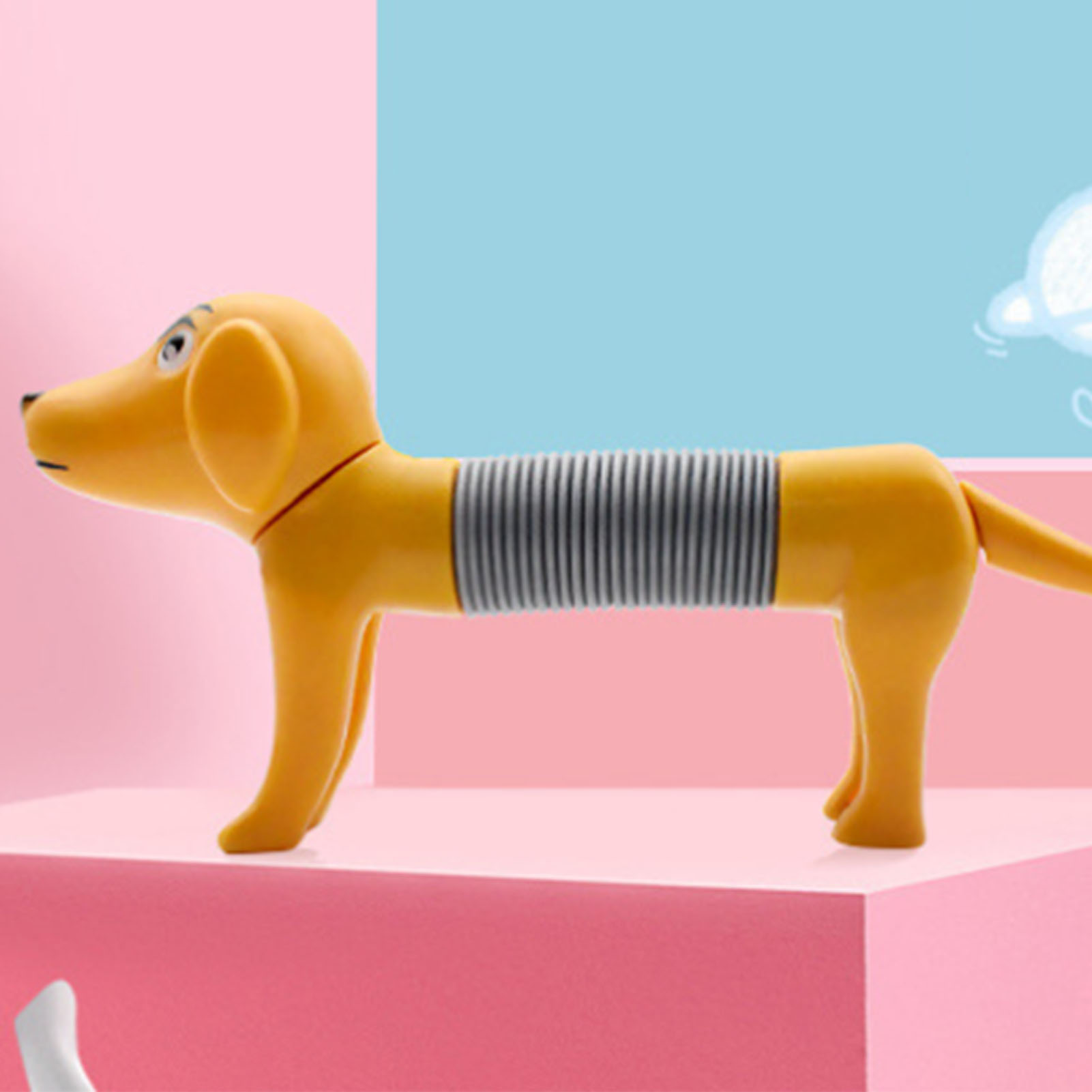 Pop Tube Spring Dog Body Can Stretch Dog Variety Shape Pop Puppy