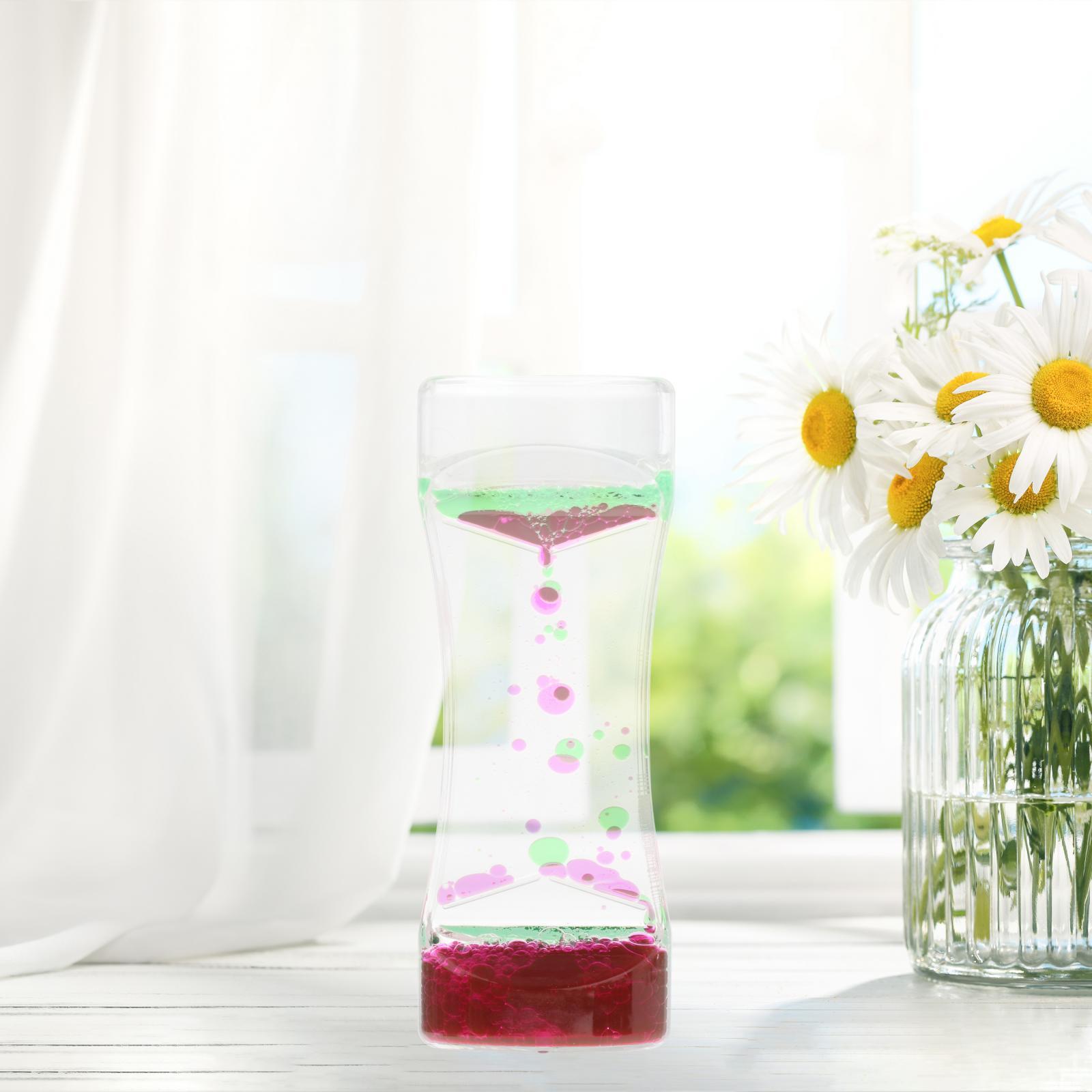 Baoblaze Hourglass Liquid Bubbler Liquid Motion Bubbler for Boy Gift