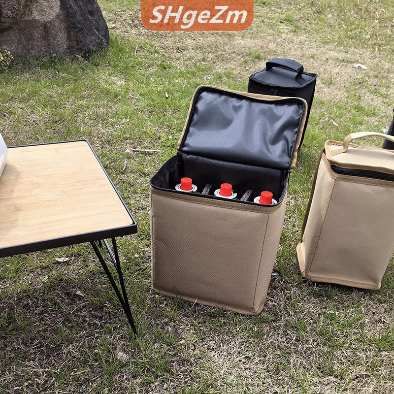 [COD] SHgeZm Cắm Trại Ánh Sáng Xe Tăng Lưu Trữ Túi Xách Tay Chống Va Chạm Nhiên Liệu Xi Lanh Bảo Vệ Trường Hợp Trại Ánh Sáng Mang Túi Cho Ngoài Trời Cooki