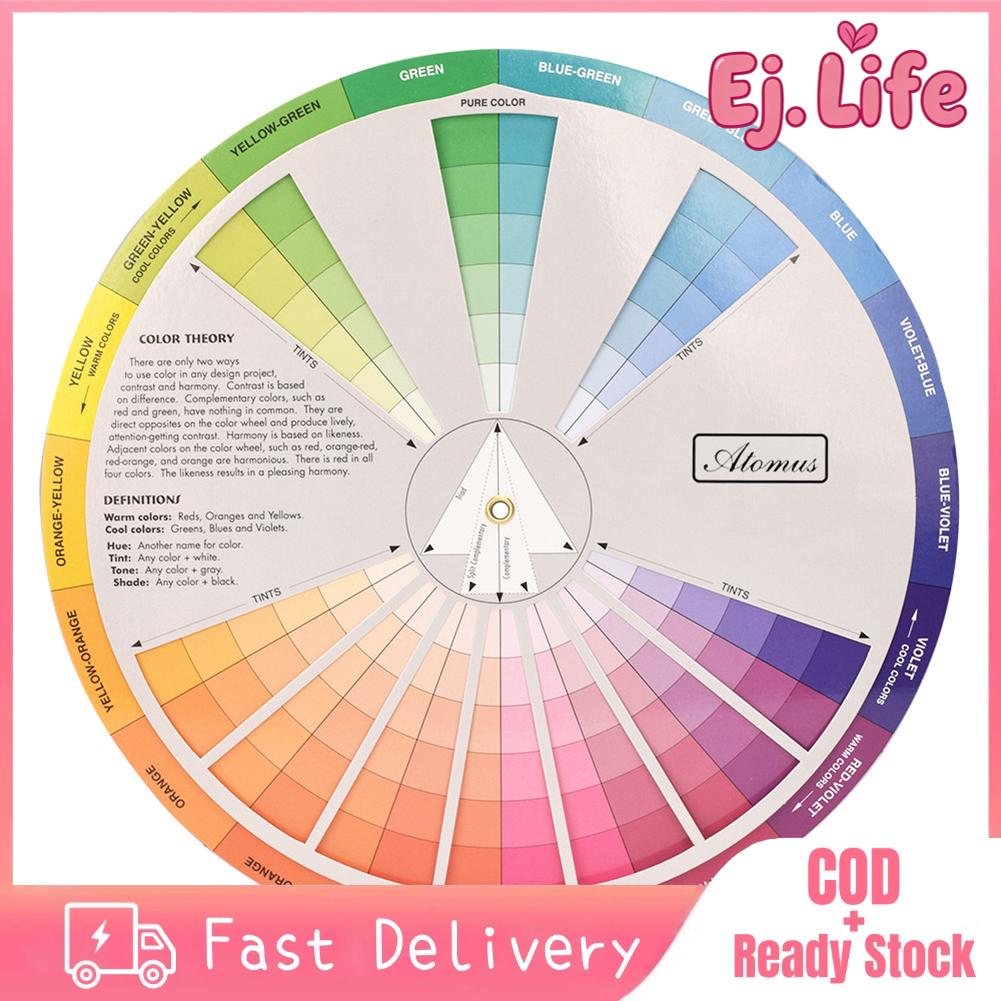 Ej. Life Hình xăm Bánh xe màu Thẻ giấy Hướng dẫn học màu sắc Thẻ chọn sắc tố móng tay
