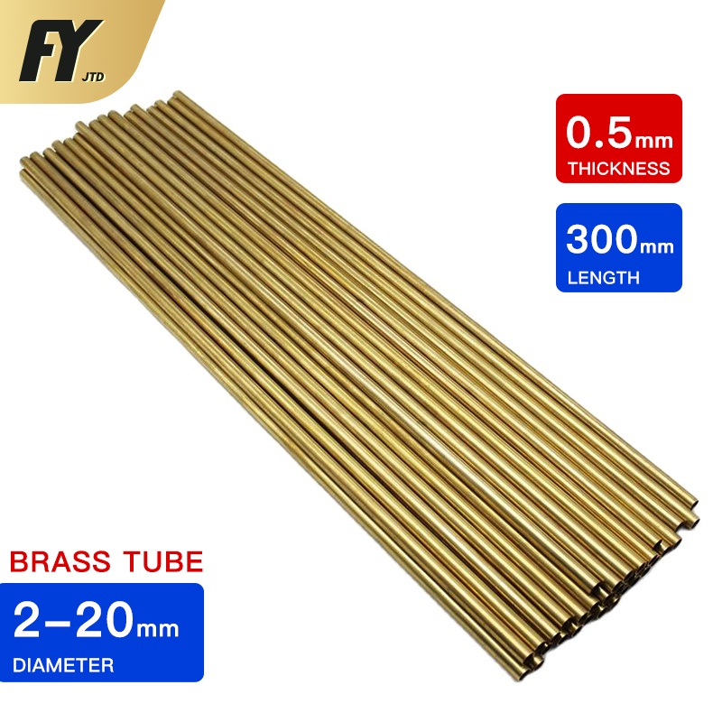 Brass Hollow Tube Hollow Tube Pipe Hollow Tube Hardware Tools Brass Tube  Pipe Tubing Round Outer 8mm Long 200mm Wall 0.5mm