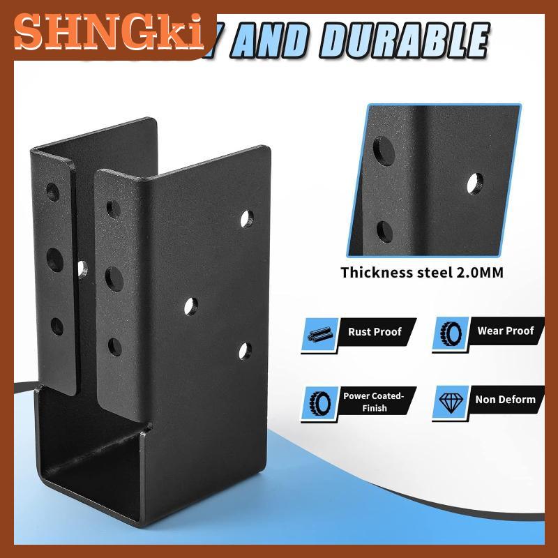 ❤❤❤Hot Sale SHNGki 2x4ที่แขวน Joist ราวบันไดตัวเชื่อมต่อแบบซ่อนชุดที่มีตัวเชื่อมสำหรับงานหนัก2คานรองรับงานไม้สำหรับราวจับ Pergola ราคา 120 บาท*ส่งฟรี