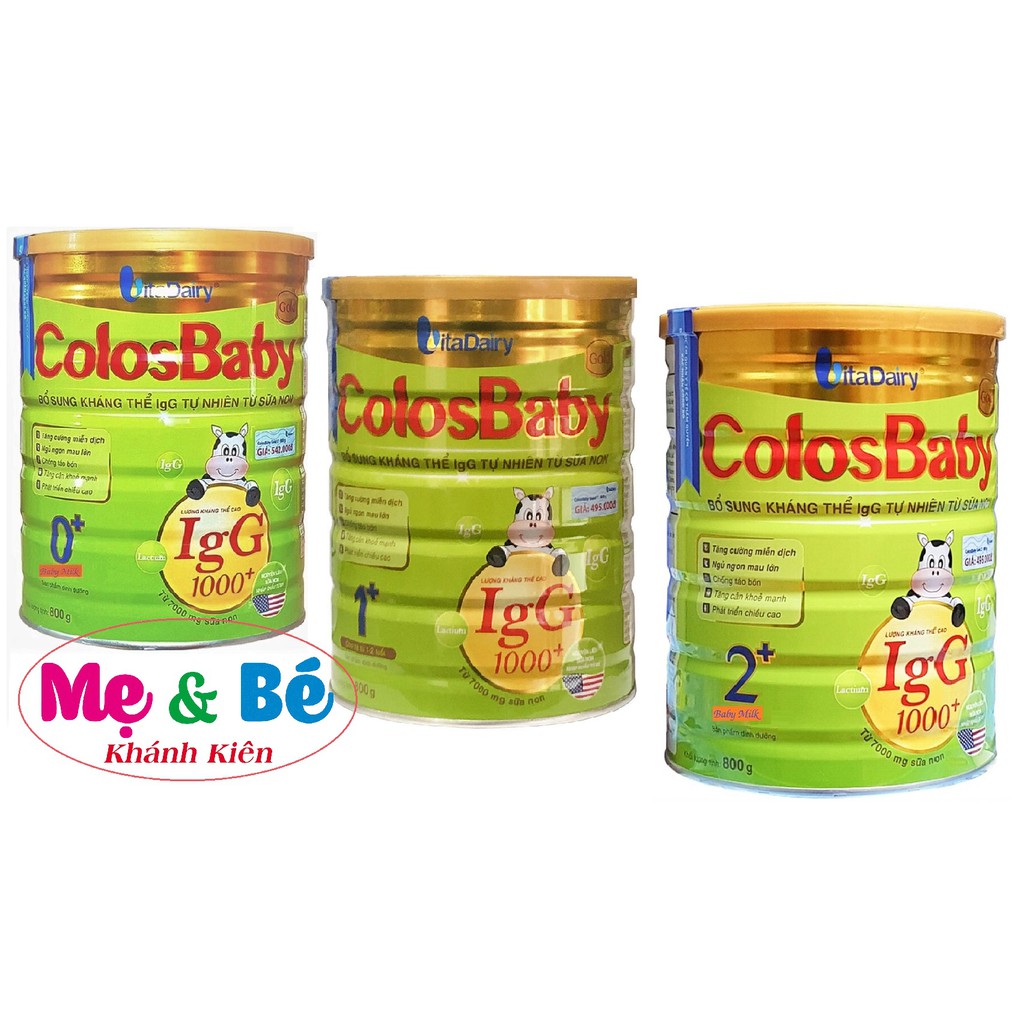 Sữa colosbaby gold 1000igg 0+, 1+, 2+ 800g