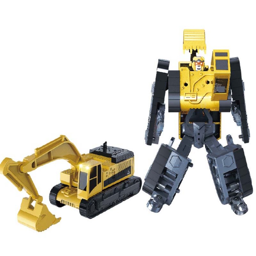 POXIA Máy xúc Tàu robot biến hình Máy ủi đất 2 trong 1 Robot xe kỹ thuật Mới lạ Đồ chơi mô hình Đồ chơi robot biến hình Đồ chơi trẻ em - 9