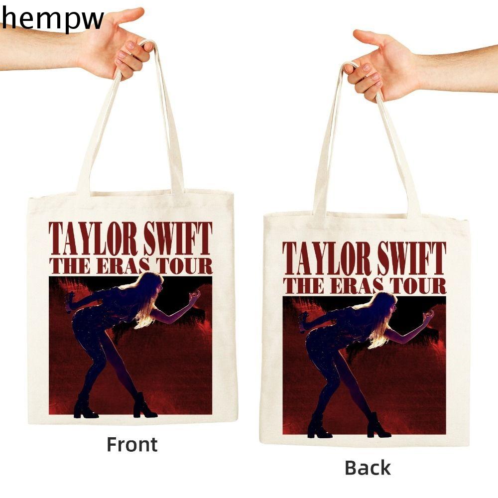 HEMPW Túi tote Túi Taylor Swift Âm nhạc Túi đeo nách Túi xách Album Swift Giải trí Đi lại Túi vải Ta