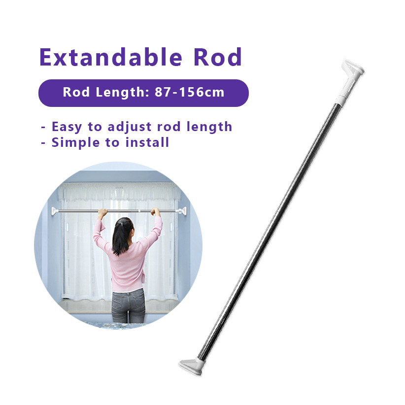 Extendable Rod Mini Romantika Multi function Extendable rod 87-156cm Adjustable Stainless ...