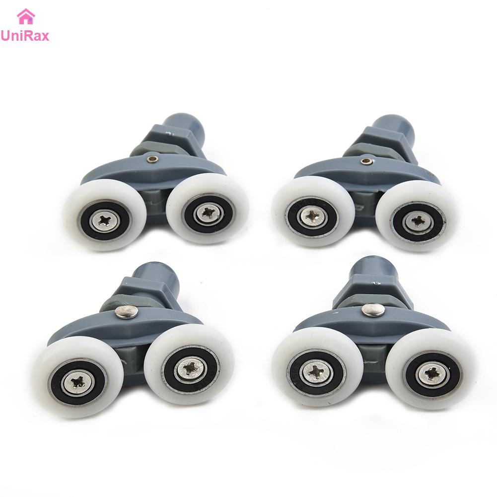 【Unirax】 4 chiếc Con lăn cửa/bánh xe/bánh xe/ròng rọc Kính tắm đơn 19/23/25/27mm mới 【hàng có sẵn】