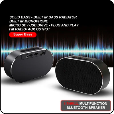 Portable Wireless Bluetooth Speaker | Solid Bass | Micro SD/USB Plug and Play | FM Radio | Microphone | Aux Output