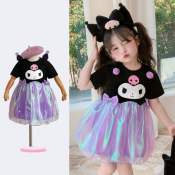 HoneyKids Kuromi 3D Ear Dress for Girls