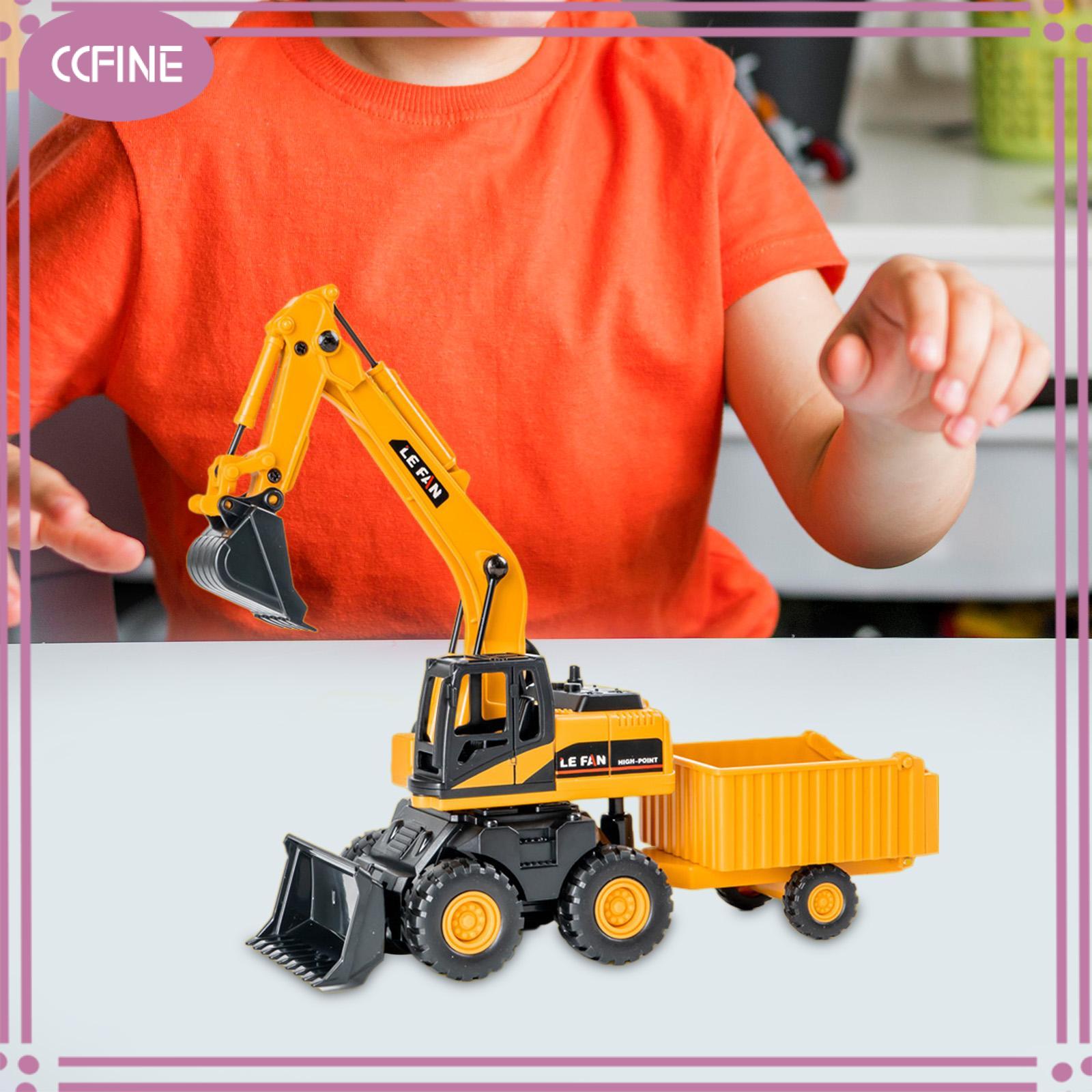 Ccfine trẻ em xe tải kỹ thuật mô phỏng máy xúc đồ chơi cho món quà trang trí trẻ em