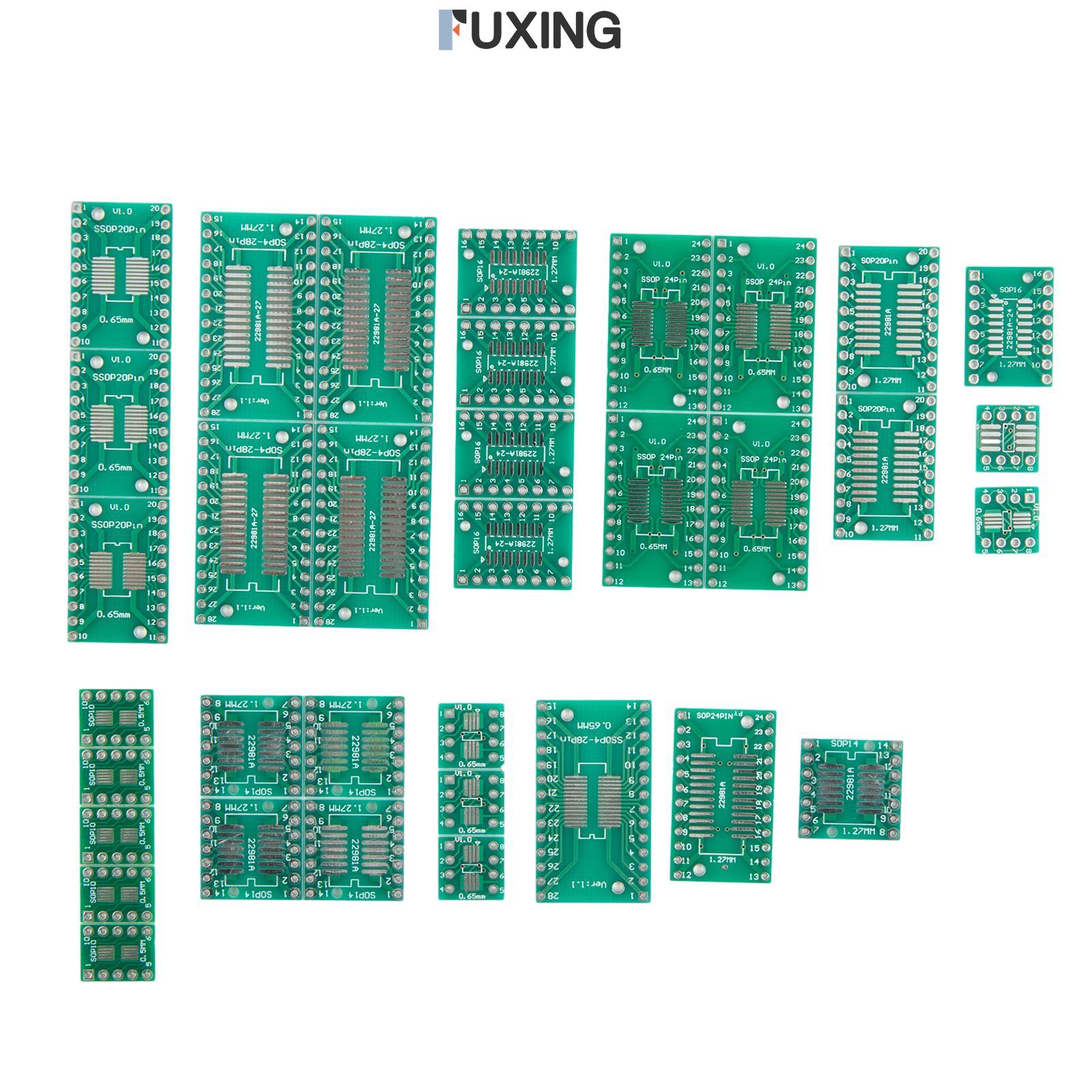 FUXING Reliable and Precise PCB Board Kit for SMD to DIP SOP MSOP SSOP TSSOP SOT23 ราคา 140 บาท*ส่งฟรี