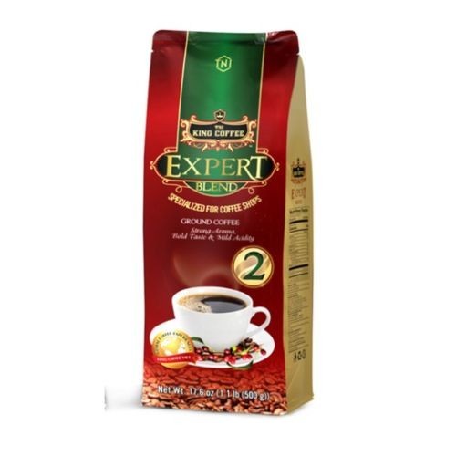 Cà phê rang xay expert blend 2 king coffee túi 500gr