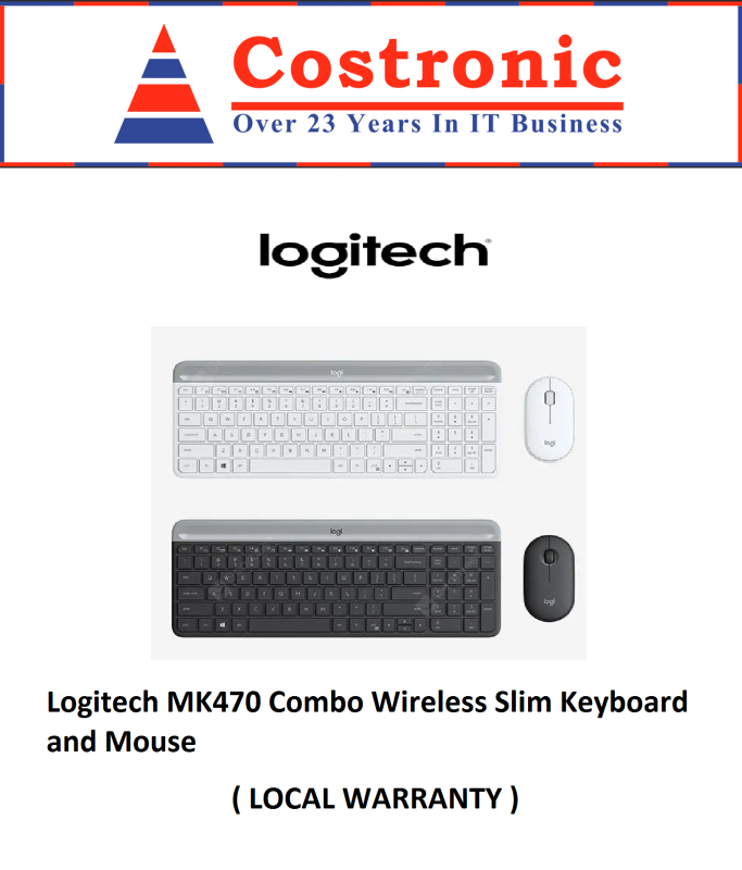 Logitech MK470 Combo Wireless Slim Keyboard and Mouse Singapore