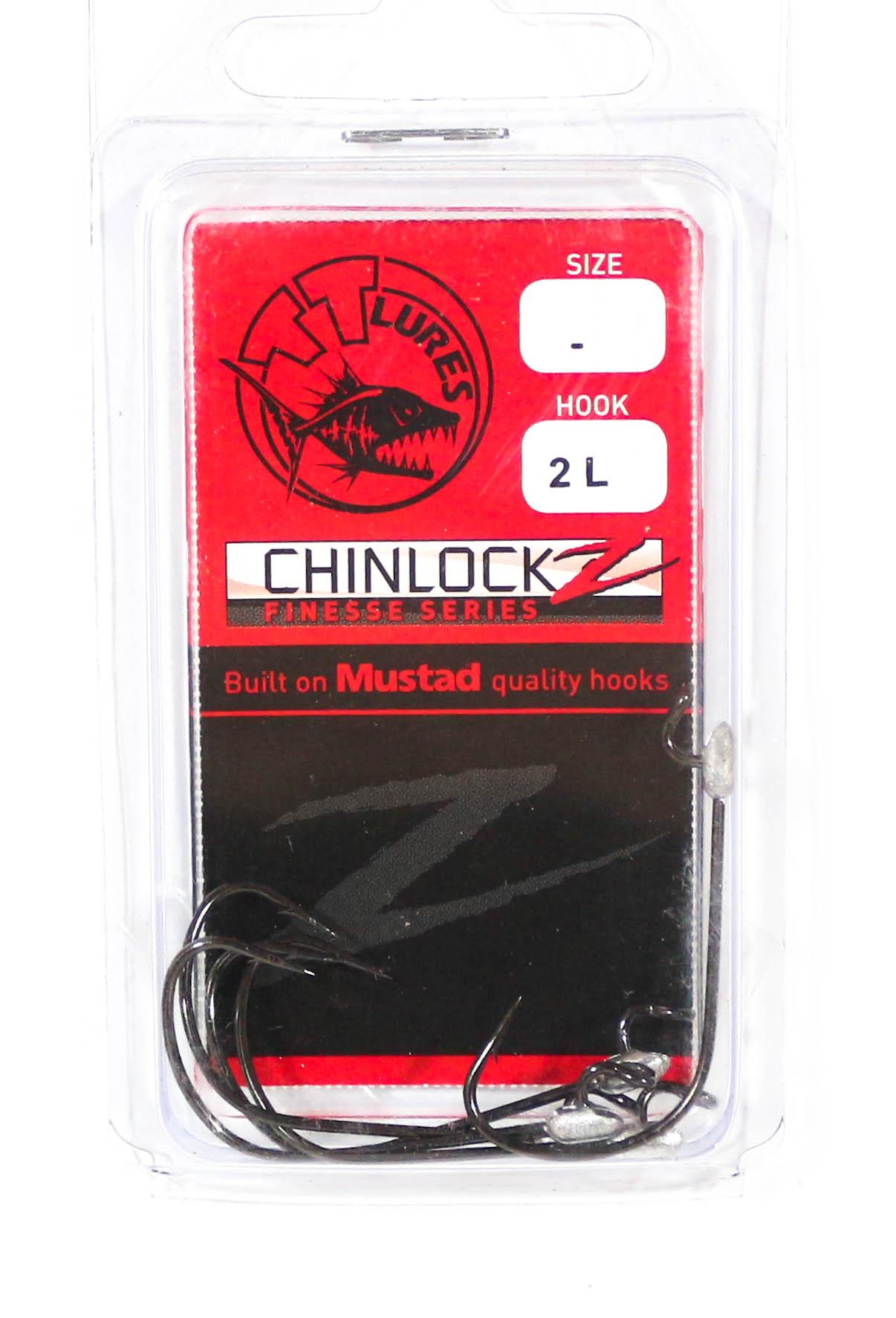 0954 Tackle Tactics TT ChinlockZ Weighted Worm Hook 1//6 oz 8//0 2 per pack