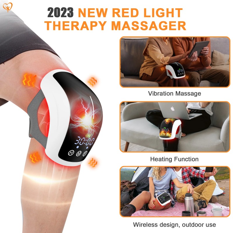 iKeener Knee Massager for Knee Joint Pain Laser Therapy Device Relieve Rheumatic Arthritis Rechargeable Red Light Therapy Device ราคา 3,990 บาท*ส่งฟรี