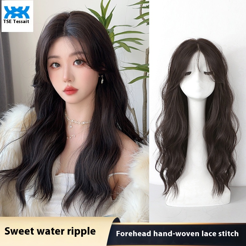 Tse Women's Front Lace Wigs Natural Full Head Style Split Long Curly Hair Fluffy Big Wave Wig Cover AL-107 ราคา 1,288 บาท*ส่งฟรี