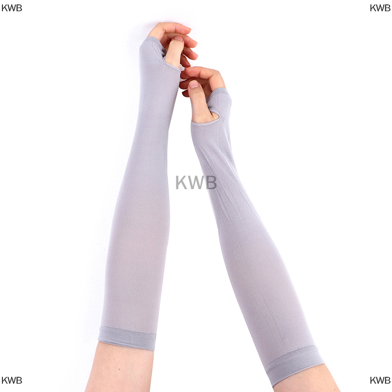 KWB Băng lụa tay áo kem chống nắng Cuff ARM UV Sun bảo vệ chống trượt mùa hè ngoài trời cưỡi