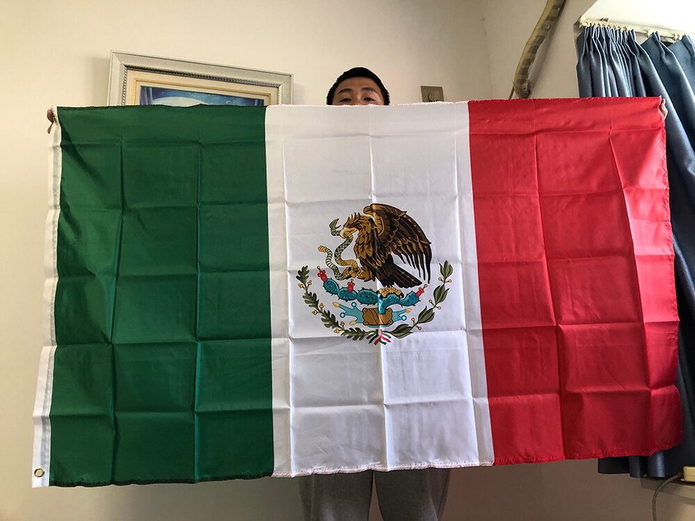 Bầu trời cờ mexico quốc gia cờ 90x150cm polyester in treo mex mx mexico quốc kỳ mexico biểu ngữ cho trang trí