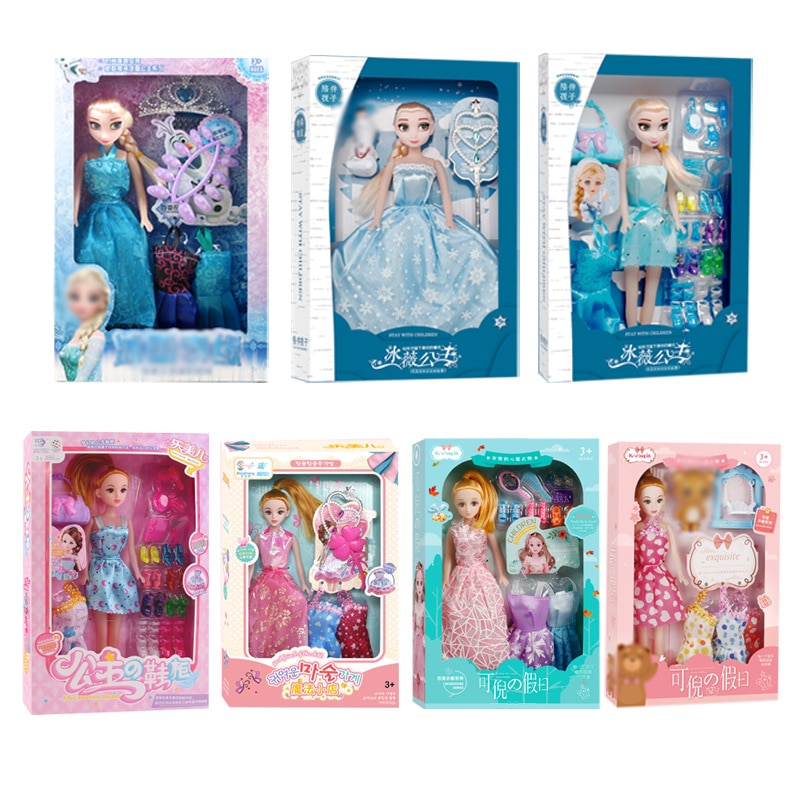 Frozen Humanoid Dolls Children s Dolls Play House Toy Set Princess Queen