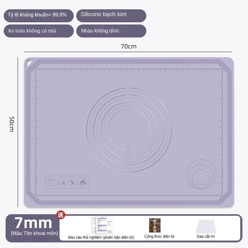 Thớt Gxgdn11913-tím 50*40Cm-Tặng Dao Cắt Mì