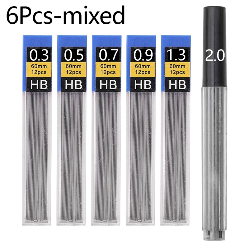 0.3 0.5 0.7 0.9 1.3 2.0mm Mechanical Pencil Set Full Metal Art Drawing Painting Automatic Pencil with Leads Office School Supply
